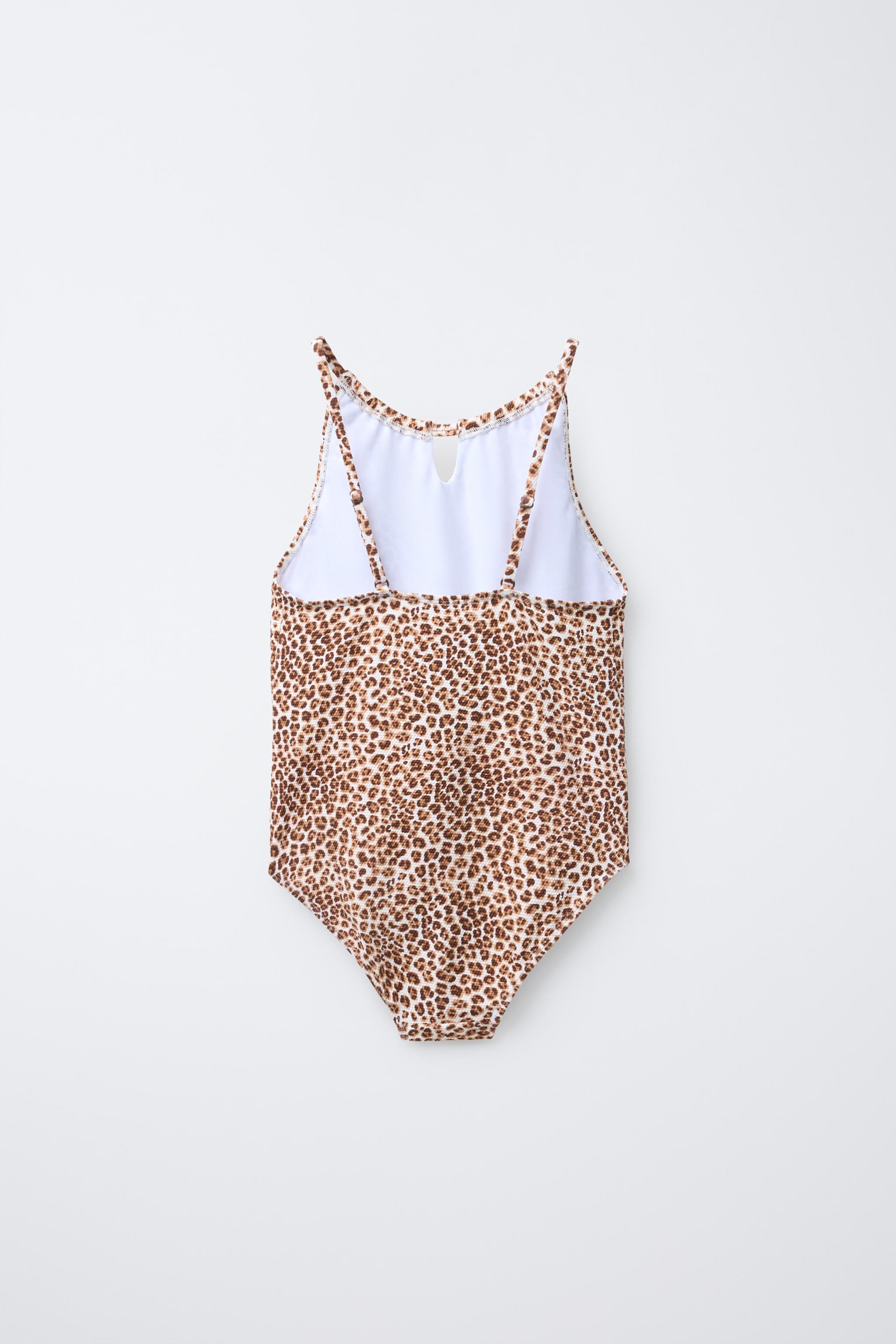 6 YEARS/ ANIMAL PRINT CUT-OUT SWIMSUIT